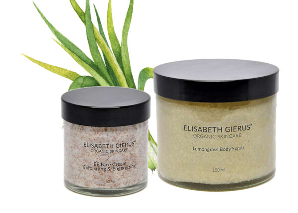 Lemongrass Body Scrub og EE Face Peeling Cream